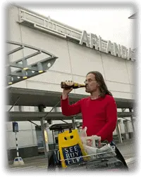 drinking at the airport