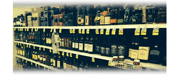 cheap whiskey shelves