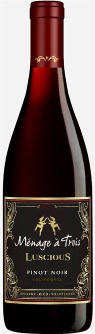 Menage a Trois 2017 Luscious Pinot Noir Hi Res Bottle Shot e1536803309624