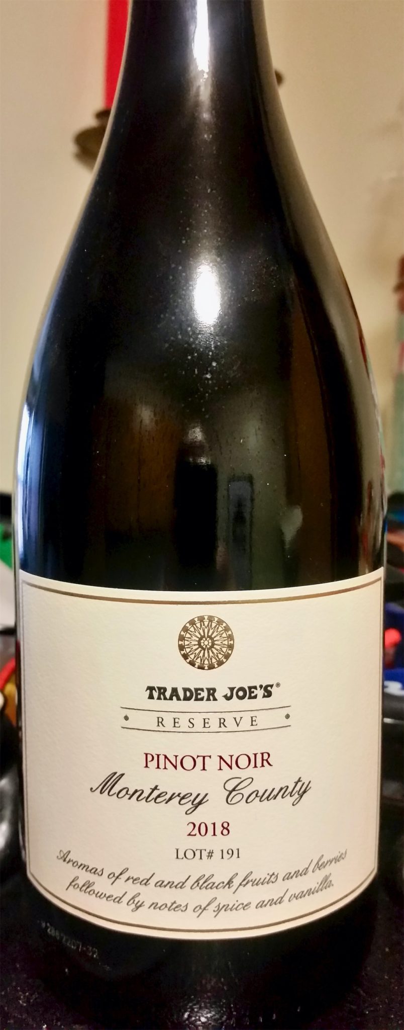 Trader Joe's Reserve Monterey Pinot Noir 2018