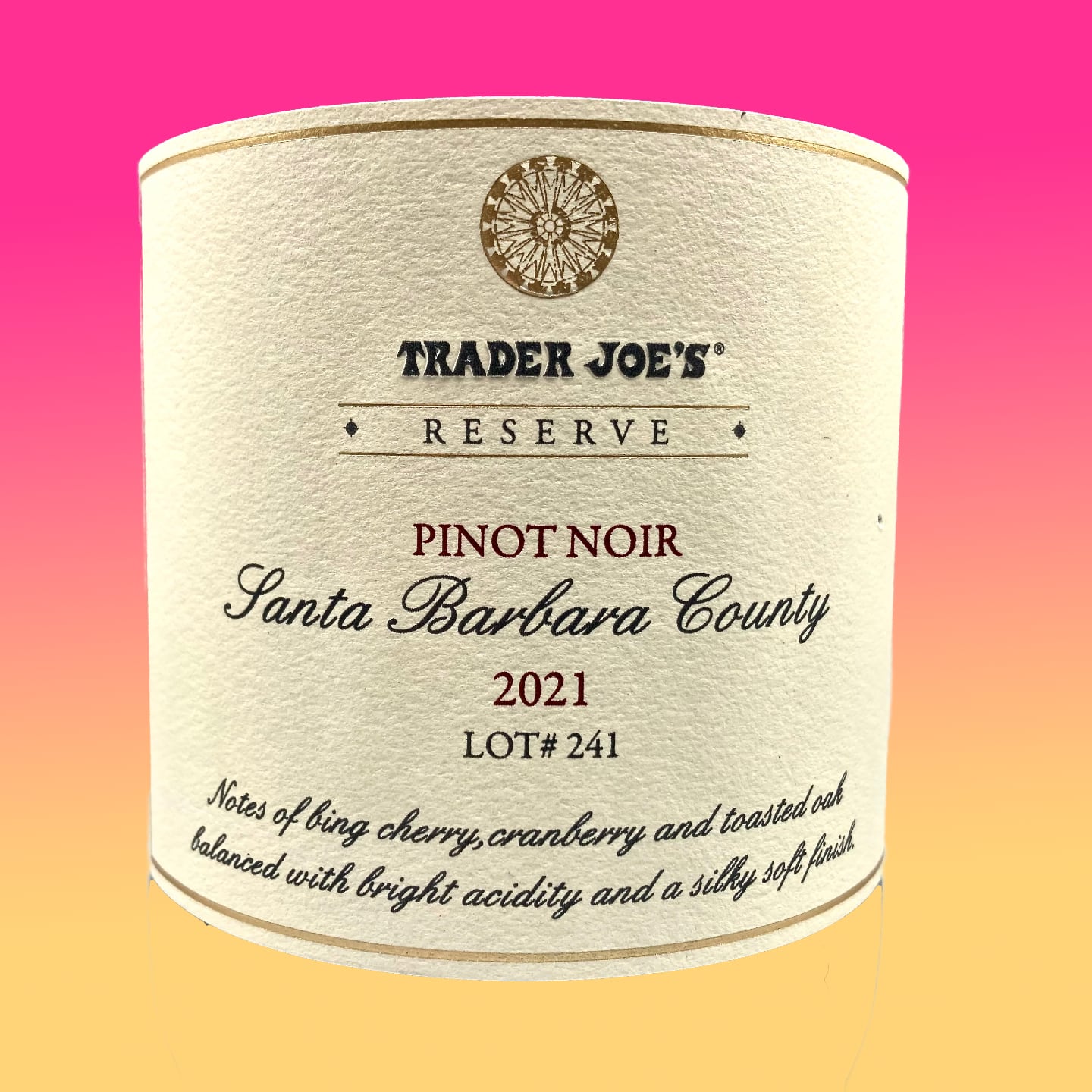 Trader Joe's Reserve Santa Barbara Pinot Noir 2021