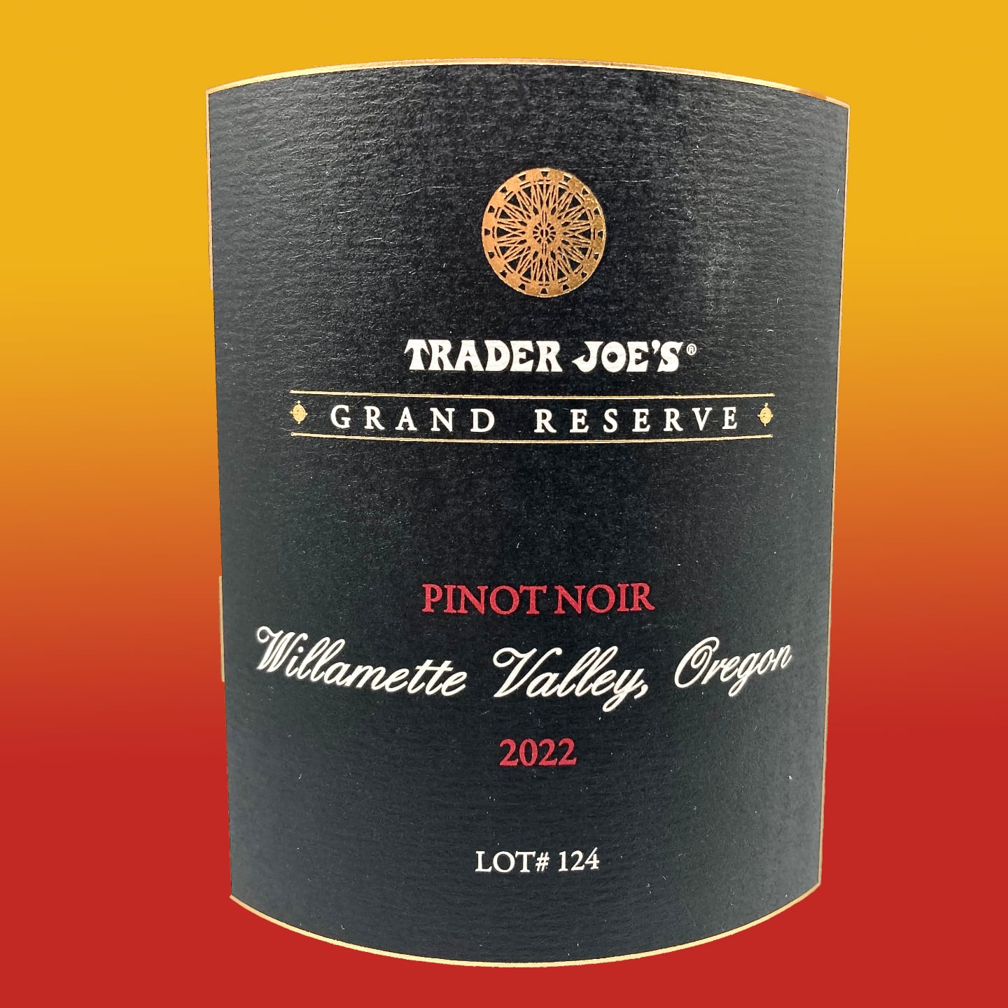 Trader Joe's Grand Reserve Willamette Valley Pinot Noir 2022 Lot 124