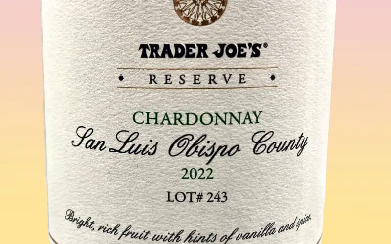 Trader Joe's Reserve SLO County Chardonnay 2022