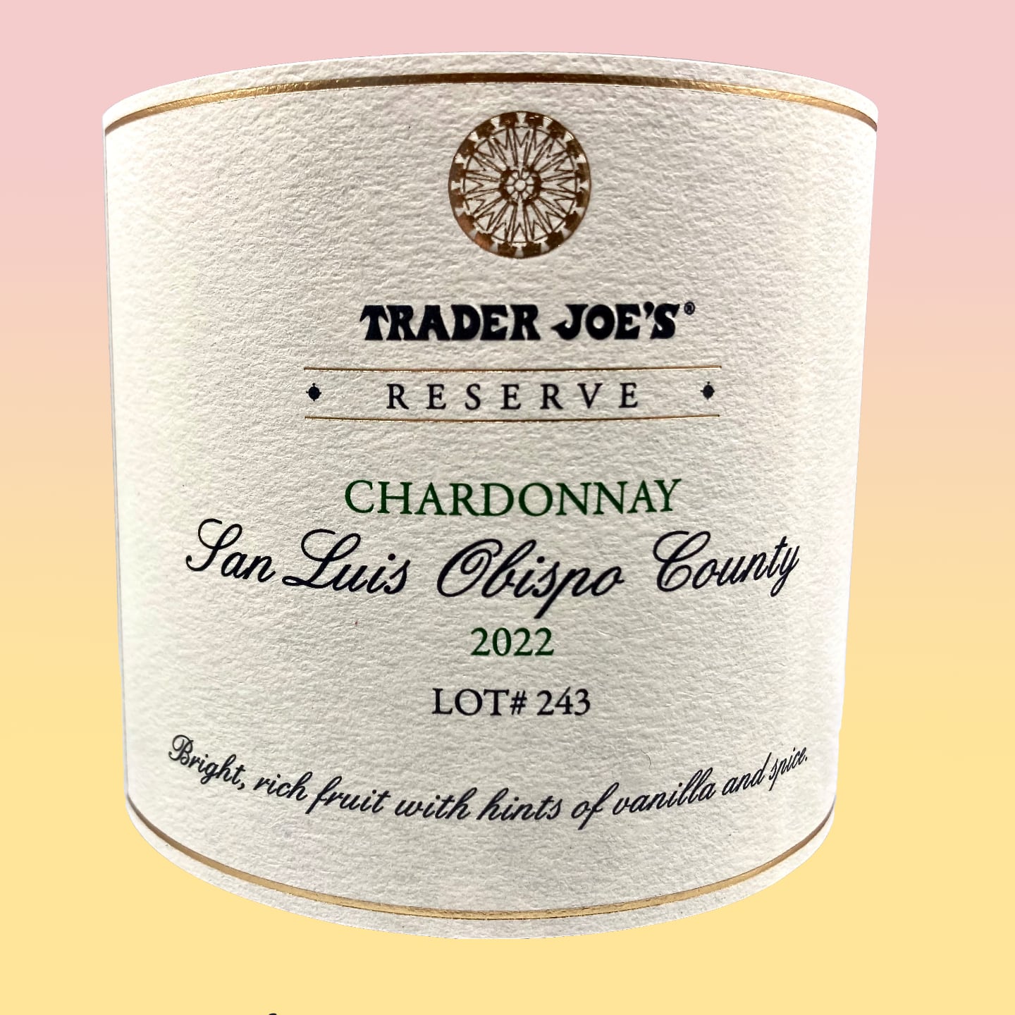 Trader Joe's Reserve SLO County Chardonnay 2022